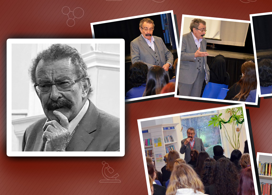 Robert Winston lecture, 'Can Science Make You Happy' promotional photography